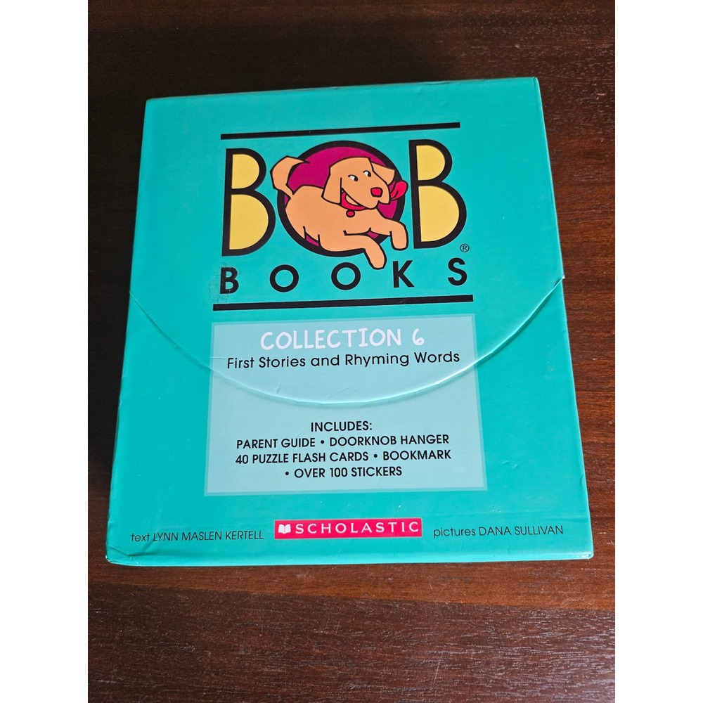 Bob Books Collection 6 Kids First Stories Rhyming Words Blue Box Set Scholastic